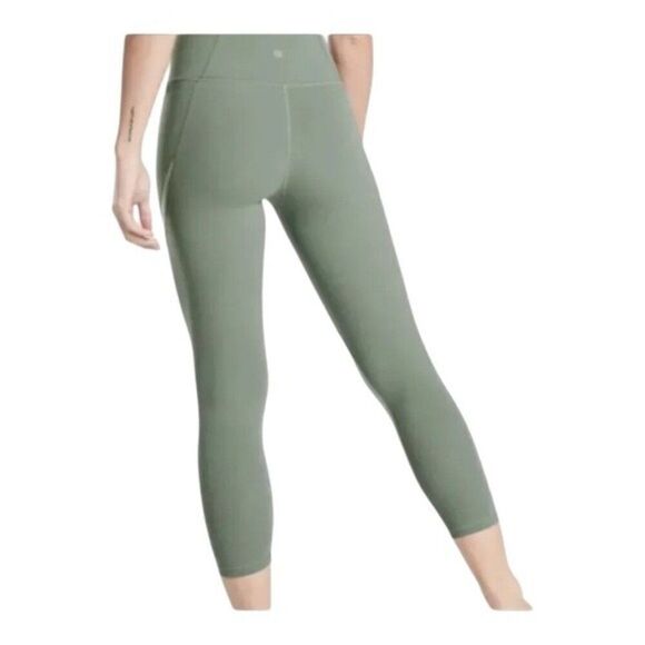 Athleta Salutation Stash Pocket Colorblock 7/8 Tight Green Plus Size 1X NWOT - Picture 2 of 9